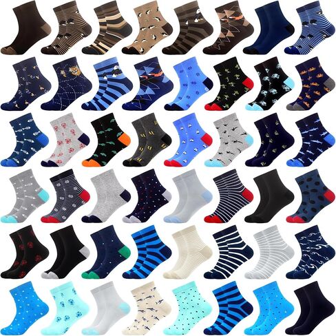 WeciBor 42 Pairs Colorful Funny Quarter Socks for Men Women Random Bulk Pack in Saudi Arabia