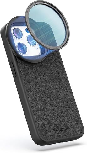 فلتر مستقطب دائري مغناطيسي، فلتر CPL للهاتف مقاس 58 مم + جراب هاتف مغناطيسي لهاتف iPhone 15 Pro Max، فلتر عدسة CPL فائق النحافة مطلي بمقاومة متعددة مع زجاج بصري عالي الدقة in Saudi Arabia