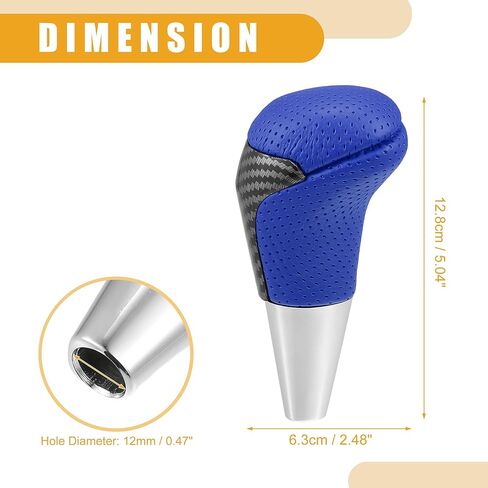 Partuto Gear Shift Knob - Car Inner Gear Shifter Knob - for Toyota Tundra 2007-2021 Faux Leather Plastic Red - 1 Pc in Kuwait