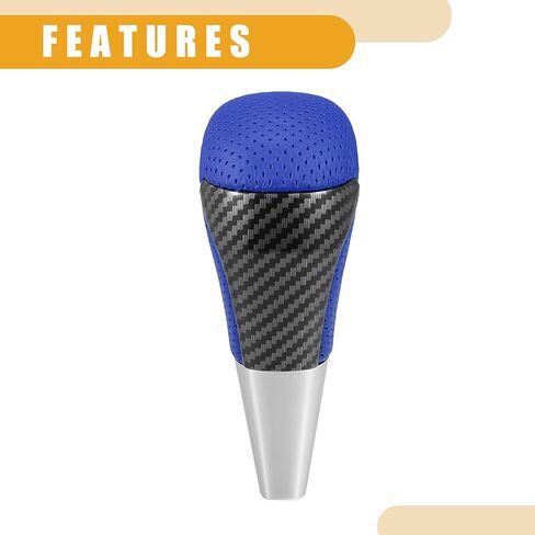 Partuto Gear Shift Knob - Car Inner Gear Shifter Knob - for Toyota Tundra 2007-2021 Faux Leather Plastic Red - 1 Pc in Kuwait