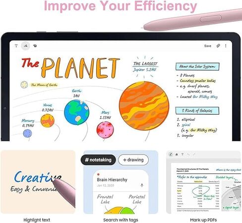 قطعتان من قلم Tab S6 Lite S بديل لجهاز Samsung Galaxy Tab S6 Lite Stylus Pen متوافق مع قلم Galaxy Tab S6 lite S بدون بلوتوث (أزرق أنجورا) in Saudi Arabia