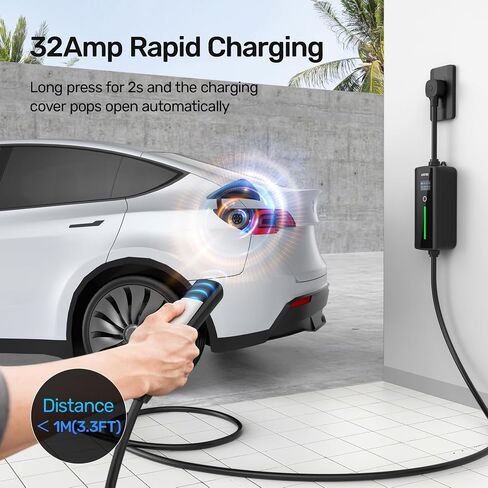 محول شحن Unitek TES إلى J1772 بحد أقصى 60 أمبير 240 فولت مناسب لجميع محول شاحن EV J1772 Evs المضاد للسقوط يعمل مع موصلات الحائط عالية الطاقة TES وشواحن الوجهة وموصلات الهاتف المحمول in Saudi Arabia