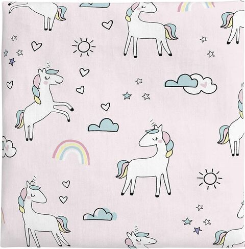NoJo Super Soft Pink & White Purrdy Kitty Cat Fitted Mini Crib Sheet, Pink, White , 38x5x24 Inch (Pack of 1) in Saudi Arabia