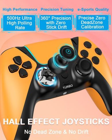 OUBANG Wired Gaming Controller, PC Controller with Hall Effect Triggers, Game Controller for PC/Switch/PS4/Steam/Laptop/Phone, Upgraded Joystick with Double Shock Enhanced 6.5 ft USB Cable in Saudi Arabia