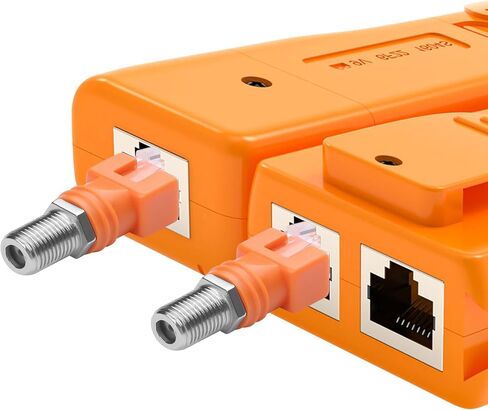CERRXIAN F إلى RJ45 محول محول 4 حزمة R-F أنثى إلى RJ45 ذكر إيثرنت محوري محولات محورية لاختبار الخط (برتقالي) in Saudi Arabia