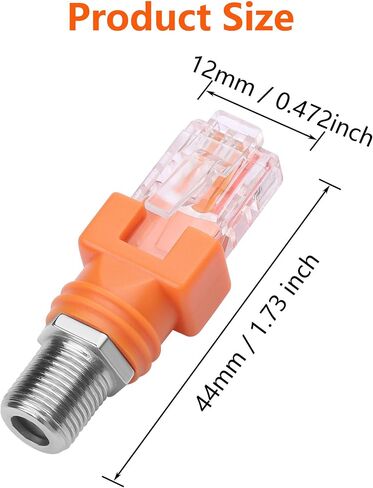 CERRXIAN F إلى RJ45 محول محول 4 حزمة R-F أنثى إلى RJ45 ذكر إيثرنت محوري محولات محورية لاختبار الخط (برتقالي) in Saudi Arabia