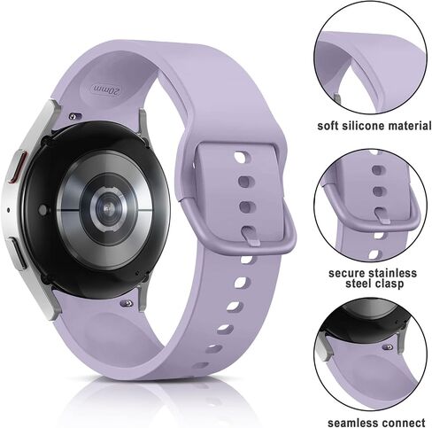 Galaxy Watch 7/6/5/4/FE Band 40mm 44mm,for Samsung Galaxy 6/4 Classic Band 47mm 43mm 46mm 42mm Women Men,Soft Silicone Sport Strap Galaxy Watch 5 pro 45mm,No Gap Replacement Wristband Bracelet Correa in Saudi Arabia