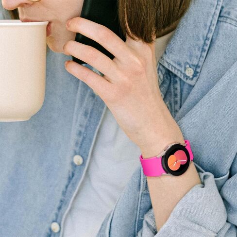 Galaxy Watch 7/6/5/4/FE Band 40mm 44mm,for Samsung Galaxy 6/4 Classic Band 47mm 43mm 46mm 42mm Women Men,Soft Silicone Sport Strap Galaxy Watch 5 pro 45mm,No Gap Replacement Wristband Bracelet Correa in Kuwait