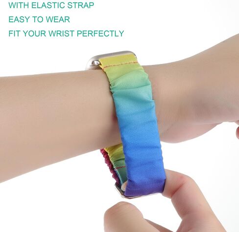 Adjustable Scrunchies Bands Compatible with Apple Watch Band 49mm 45mm 44mm 42mm 40mm 41mm 38mm,Stretchy Cloth Elastic Solo Loop Scrunchy Wristband Cute Strap for iWatch SE Series 9 8 7 6 5 4 3 Ultra in Kuwait