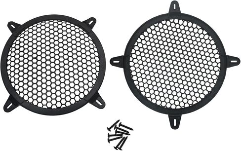 2pcs 10inch Speaker Grill Cover Subwoofer Speaker Waffle Grill Guard Protector Plastic Mesh Car Subwoofer Speaker Cover in Saudi Arabia