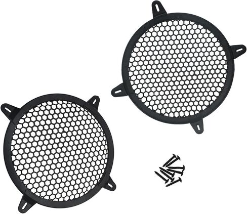2pcs 10inch Speaker Grill Cover Subwoofer Speaker Waffle Grill Guard Protector Plastic Mesh Car Subwoofer Speaker Cover in Saudi Arabia