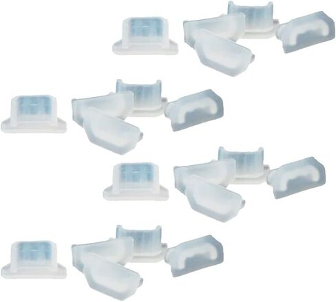 Heyiarbeit 10pcs Silicone DVI Cap Port Cover Anti Dust Stopper Plug Cover Protector Cap for End Computer Digital Socket Printer Black Tone in Saudi Arabia