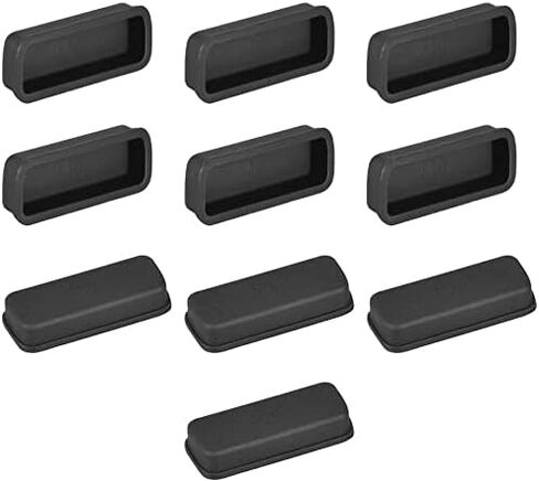 Heyiarbeit 10pcs Silicone DVI Cap Port Cover Anti Dust Stopper Plug Cover Protector Cap for End Computer Digital Socket Printer Black Tone in Saudi Arabia