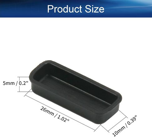 Heyiarbeit 10pcs Silicone DVI Cap Port Cover Anti Dust Stopper Plug Cover Protector Cap for End Computer Digital Socket Printer Black Tone in Saudi Arabia