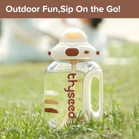Kids Spill Proof School Straw Cups with Handle Toddler No Spill Sports Water Bottle Children Leak Proof Travel Drinking Cup Dishwasher Safe BPA Free 2+ Year Old Boy Girl Child 14oz/400mL 1 PCS in Saudi Arabia
