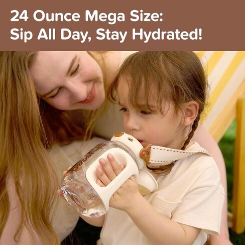Kids Spill Proof School Straw Cups with Handle Toddler No Spill Sports Water Bottle Children Leak Proof Travel Drinking Cup Dishwasher Safe BPA Free 2+ Year Old Boy Girl Child 14oz/400mL 1 PCS in Saudi Arabia