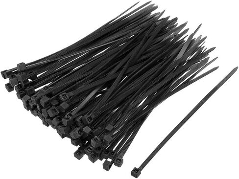 uxcell Cable Zip Ties 100mmx2.5mm Self-Locking Nylon Tie Wraps Black 1000pcs in Saudi Arabia