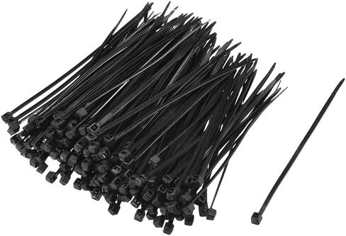 uxcell Cable Zip Ties 100mmx2.5mm Self-Locking Nylon Tie Wraps Black 1000pcs in Saudi Arabia