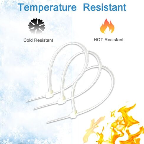 14 Inch Heavy Duty White Zip Ties, for Indoor/Outdoor, Home, Fence and More（100 PCS） in Saudi Arabia