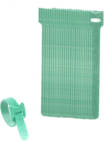50PCS Cable Ties Reusable, 6 Inch Adjustable Cord Ties, Fastening Cable Organizer Management Straps Hook Loop Cord Organizer Wire Ties, Green in Saudi Arabia