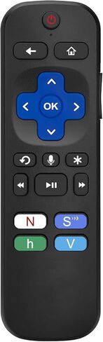 جهاز تحكم عن بعد صوتي بديل لـ Roku، جهاز تحكم عن بعد للتلفزيون متوافق مع Roku Stick، مشغلات البث، الصوت والتلفزيون، مع 4 مفاتيح اختصار للتطبيقات in Kuwait