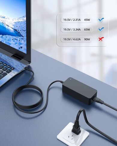 65W AC Adapter Fit for Dell Latitude 13 3000 3301 3310 3310 2-in-1 P114G P114G001 P118G001 P95G002 Laptop Charger Power Supply Cord in Saudi Arabia