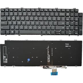 Laptop Replacement US Layout with Backlight Keyboard for Dell Precision 7750 7550 7760 7560 Series Laptop with Backlit US Layout P/N: 0713DM 713DM PK132V72B00