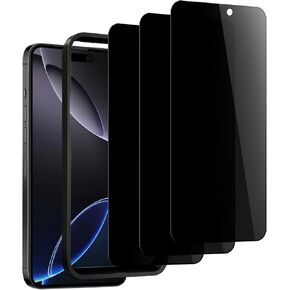 3 Pack for iPhone 16 Pro Max Privacy Screen Protector 6.9 inch Anti-Spy Tempered Glass Film Accessories Easy Installation