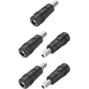 uxcell DC Power Connector Adapter, 5 Pack 5.5x2.1mm Female Jack to 5.5x2.5mm Male Plug Universal Barrel Connector for Laptop Router