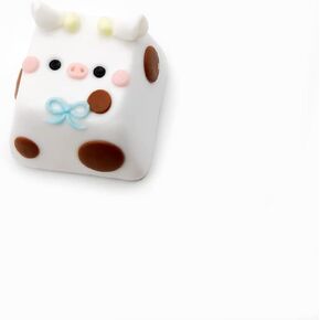 Handmade Cartoon Calf Keycaps Cute PBT Base for ESC Key, Mechanical Keyboard Keycap Little Cow DIY Replace