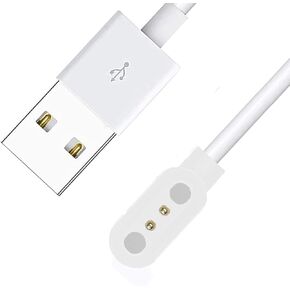 Compatible with IMFRCHCS B6 Fitness Tracker Charger, Magnetic USB Charging Cable Replacement Charger Cable Compatible with IMFRCHCS B6 1.47" Fitness Tracker (2 Pack-Black+White)