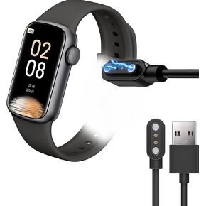 متوافق مع شاحن تعقب اللياقة البدنية IMFRCHCS B6، كابل شاحن بديل لكابل شحن USB مغناطيسي متوافق مع جهاز تعقب اللياقة البدنية IMFRCHCS B6 1.47 بوصة (عبوتان - أسود + أبيض) in Kuwait