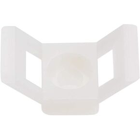 uxcell Cable Tie Base Saddle Type Mount Wire Holder Permanently Anchor To Wall Desk 29x15x12mm White 100pcs