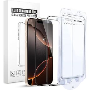 TQLGY 2 Pack Matte Screen Protector for iPhone 16 Pro Max, Full Coverage 9H Hardness Tempered Glass, Auto Dust-Removal Installation, HD Clear, Anti-Glare, Anti-Fingerprint, Ultra-Smooth