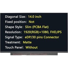 استبدال شاشة جديدة لشاشة B140HAN04.0,eDP 30 Pins 1920(RGB)×1080 FHD IPS Matte LCD LED