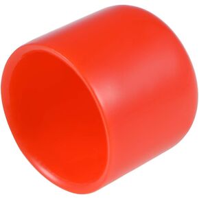 uxcell 10pcs Rubber End Caps 22mm ID Vinyl Round Tube Bolt Cap Cover Thread Protectors Red
