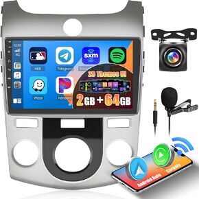 8 Core 4+64G Inefala for Kia Forte Cerato K3 2008-2013 Android 13 Radio Kit with Wireless Carplay&Android Auto, 9" Touchscreen Stereo Upgrade with GPS WiFi BT 32EQ DSP 59UI Backup Camera
