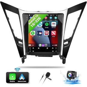 SIXWIN Android 13 Car Stereo for Hyundai Sonata 2010-2015 9.7 Inch Touch Screen Car Radio with Wireless Carplay Android Auto Mirror Link GPS Navigation Bluetooth FM WiFi HiFi Backup Camera MIC
