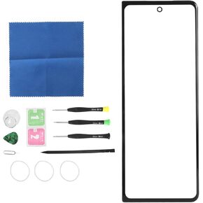 Screen Replacement for Galaxy Z Fold 3 5G F926, Front Outer Lens Glass Screen Replacement Repair Kit with OCA Adhesive, Full Tool Kit Included