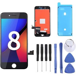 Screen for iPhone 8 replacement, 4.7 inch 3D touch LCD and digitizer display, A1863, A1905, A1906, waterproof adhesive, repair tool, black