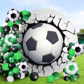 100 Pieces 7.2 ft Basketball Round Backdrop Cover with Balloons and Balloon Arch Strip, Spandex Fitted Wedding Arch Covers for Chiara Arch Backdrop Stands Cover for Wedding Birthday Party Decor