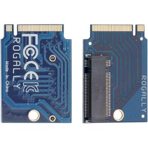 for Rog Ally Handheld Device Conversion 2280 Replacement 2230 SSD Hard Drive Expansion High Capacity Board NVME M-Key NGFF M.2 PCIE 4.0 Gold Finger Adapter 90 Degree Upgrade Converter Plate