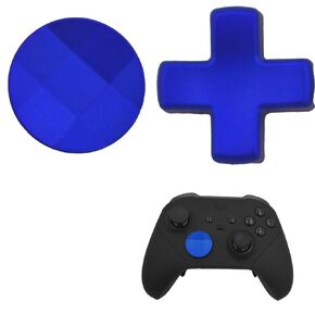 2 Pack Metal D-Pads for Xbox One Elite Series 2 Directional Arrow Button,Standard D pad and Faceted D Pad Replacement Accessories for Xbox One Elite Series 2 Cord Controller(Black)