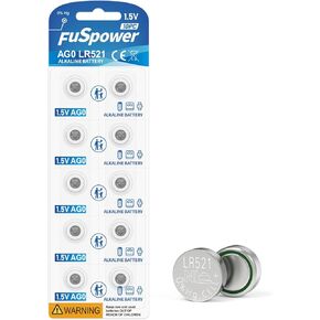 AG0 379 SR521SW Watch Battery 1.5V Button Coin Cell Watch Battery LR521 Replacement (20 Count (Pack of 1))
