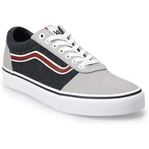 Vans Unisex Ward Fabric Material Shoes - Lace up Closure Style - Jersey Block Drizzle/White