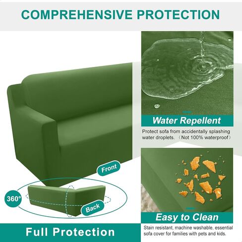 Arfntevss Sectional Couch Covers L Shape Super Stretch Corner Sofa Covers Non Slip Universal U Shaped Sofa Slipcovers Water Repellent Living Room Sectional Protector for Dogs Pets Cats (White, Large) in Saudi Arabia