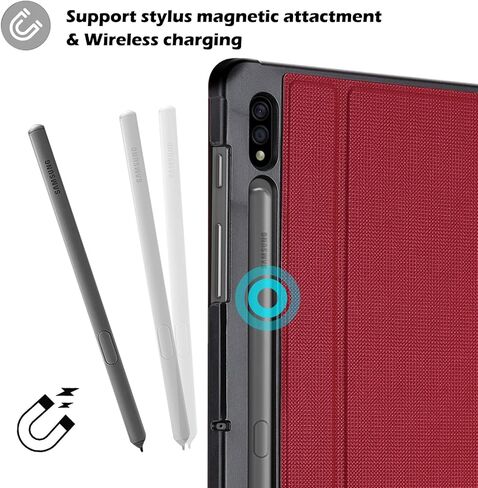 حافظة ProCase لجهاز Galaxy Tab S7 FE 5G 2021/S8 Plus 2022/S7 Plus 2020 مقاس 12.4 بوصة مع حامل قلم S، غطاء ذكي لجهاز Samsung Galaxy Tablet مقاس 12.4 بوصة (SM-X800 X806 T730 T736 T970 T975 T976 T978) - أسود in Saudi Arabia