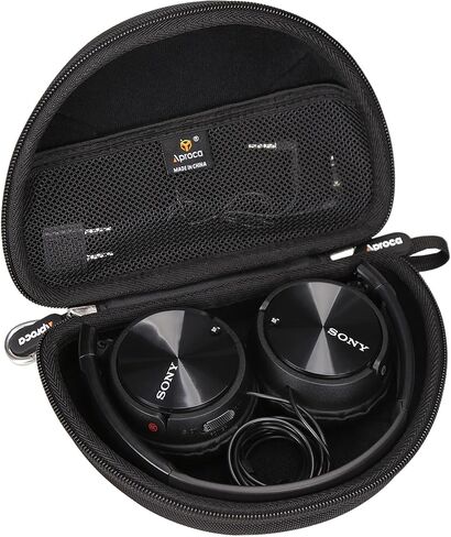Aproca Hard Portable Storage Case, for Sony ZX Series/MDR-ZX110NC Noise Cancelling Headphones (Black) in Saudi Arabia
