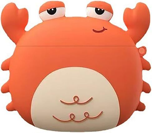 Compatible with AirPods Case Cover, Cute Cartoon Compatible with Apple AirPods 2nd 1st Generation, Kawaii Soft Silicone Protective Cover for Airpod 2/1 with Keychain (Cute Crab, AirPods 2&1) in Saudi Arabia