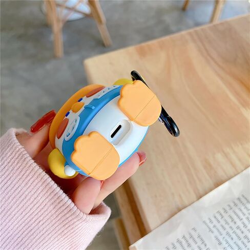 Compatible with AirPods Case Cover, Cute Cartoon Compatible with Apple AirPods 2nd 1st Generation, Kawaii Soft Silicone Protective Cover for Airpod 2/1 with Keychain (Cute Crab, AirPods 2&1) in Saudi Arabia